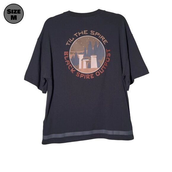 Star Wars: Galaxy's Edge Black Spire Outpost USED Shirt (M, Gray, Disney World) - Picture 1 of 8